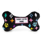 Haute Diggity Dog - Black Monogram Chewy Vuiton Bone Squeaker Dog Toy: Large