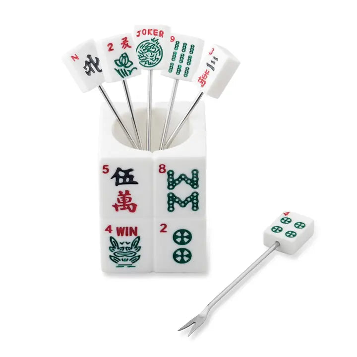 7-Piece Majong Cocktail Pick Set