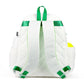 Pickleball Time Backpack: Quilted White Green