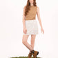 Foray Golf - Boucle Trimmed Faux Wrap Skirt: Winter White Boucle / Regular 15.5" / M
