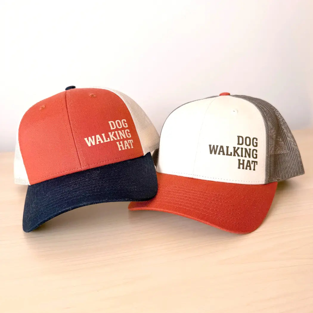 Dog Walking Hat | Tri-Tone Trucker Hat For Dog Lovers