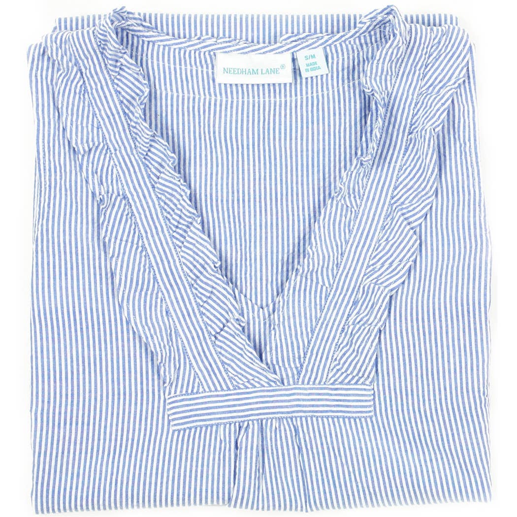 Ruffled 100% Cotton Nightshirt