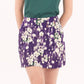 Foray Golf - Core Basic Skirt w/ Pockets- Blossom Blast: Violet Floral