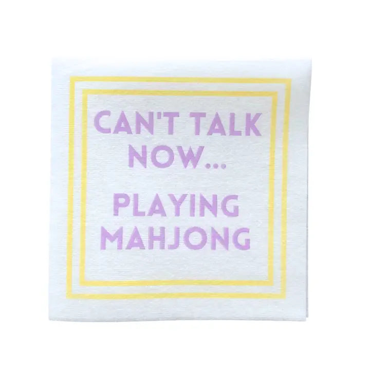 Mahjong Cocktail Napkins – Linen-Feel (25-Pack)
