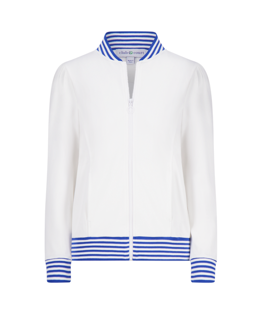 Dynasty Jacket Cadet Blue with Bright White Stripe