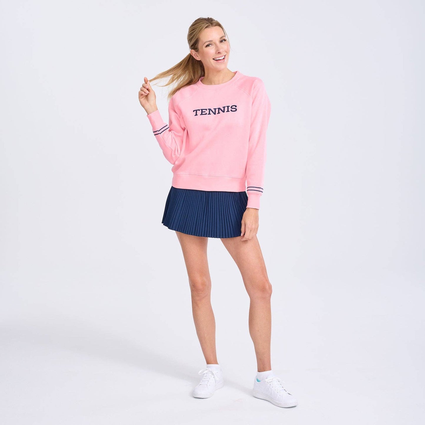 Ame & Lulu - TENNIS Sweatshirt - Pink / Navy