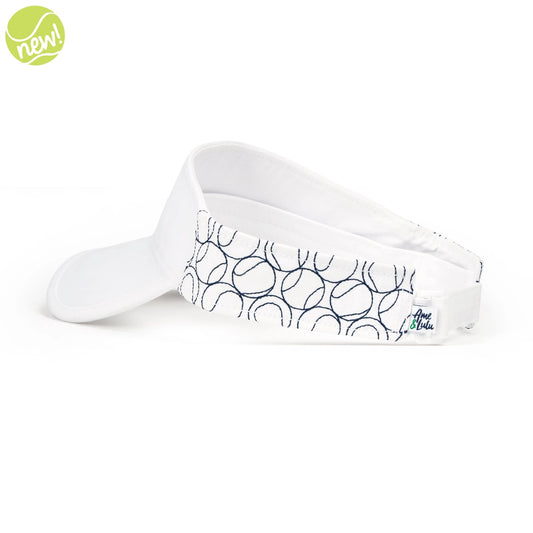 Navy Tennis Balls Country Club Visor