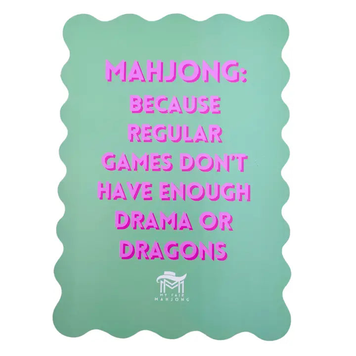 Mahjong Shuffle Card – Scalloped Edition