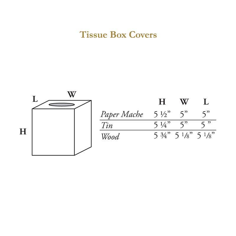 Marye-Kelley - Green Tennis Racket Patents Tissue Box Cover: Paper Mache