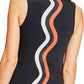 Swirl Sleeveless Top by Urban Savage - Black / Sand
