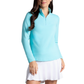 Solid Long Sleeve Mock Neck Top