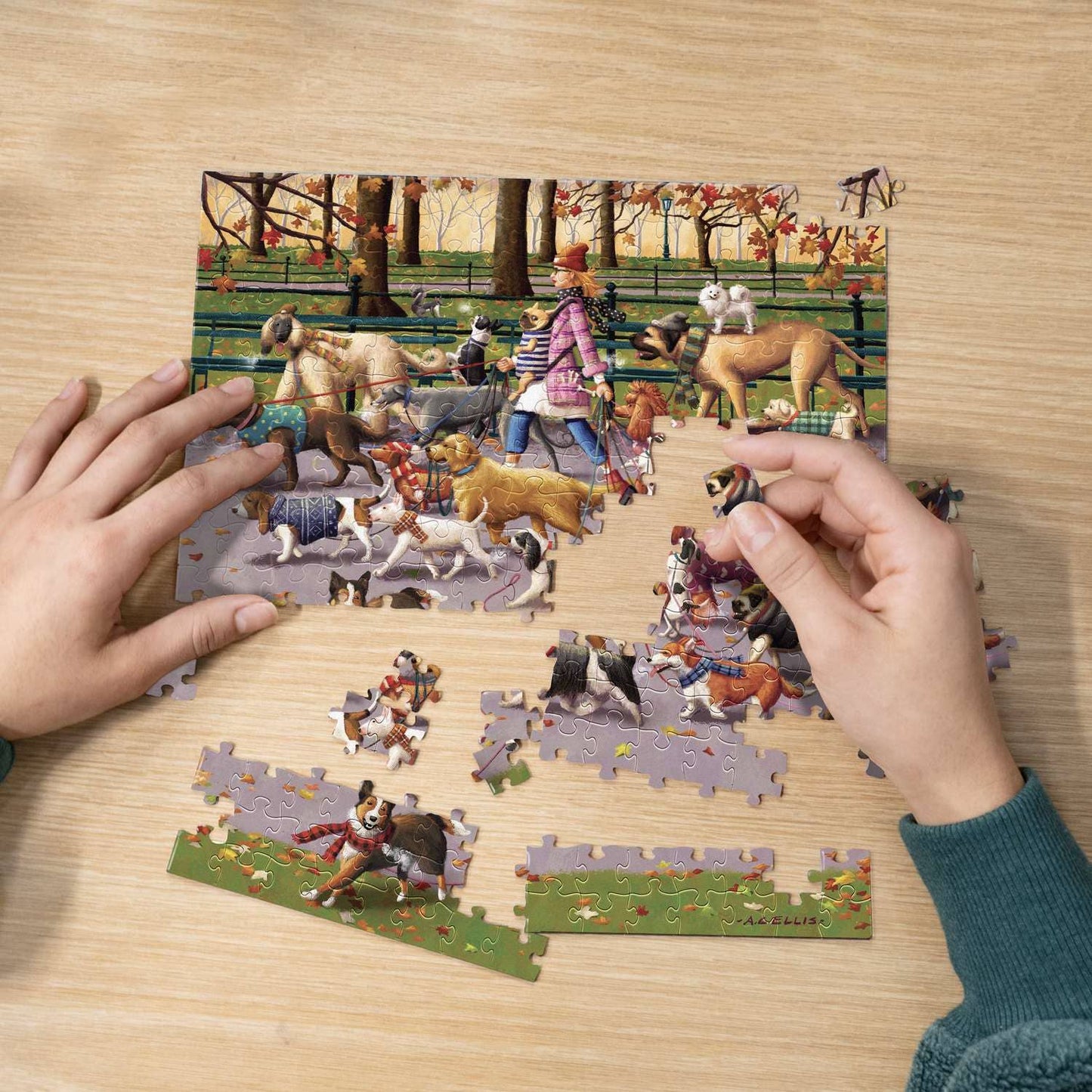Boardwalk Puzzle Company - Dog Walker - Personal Puzzle - 210 Piece