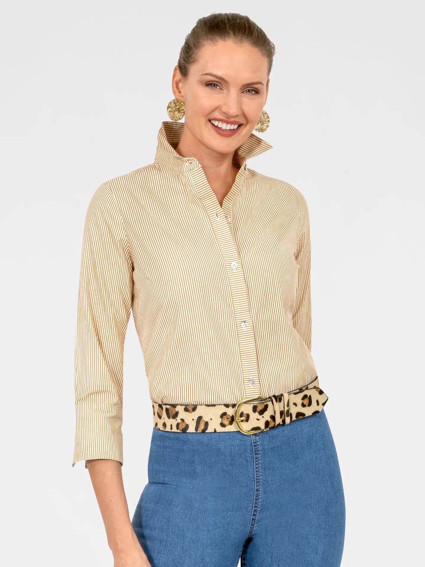 Boyfriend Cotton Shirt - Striped