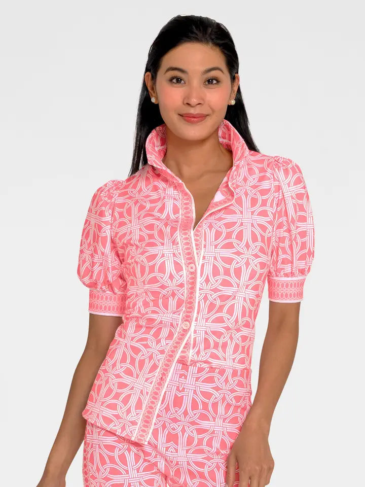 Puff Sleeve Top - Ring Toss
