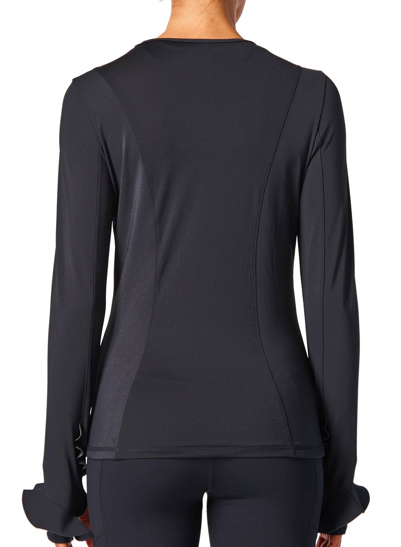 Urban Savage - Ruffle Long Sleeve Top: Sunset / M