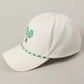 Green Tennis Racquets Ribbon Embroidery Trucker Hat