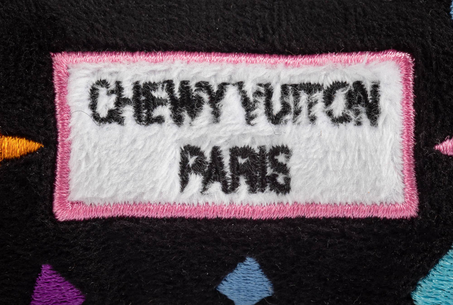 Haute Diggity Dog - Black Monogram Chewy Vuiton Bone Squeaker Dog Toy