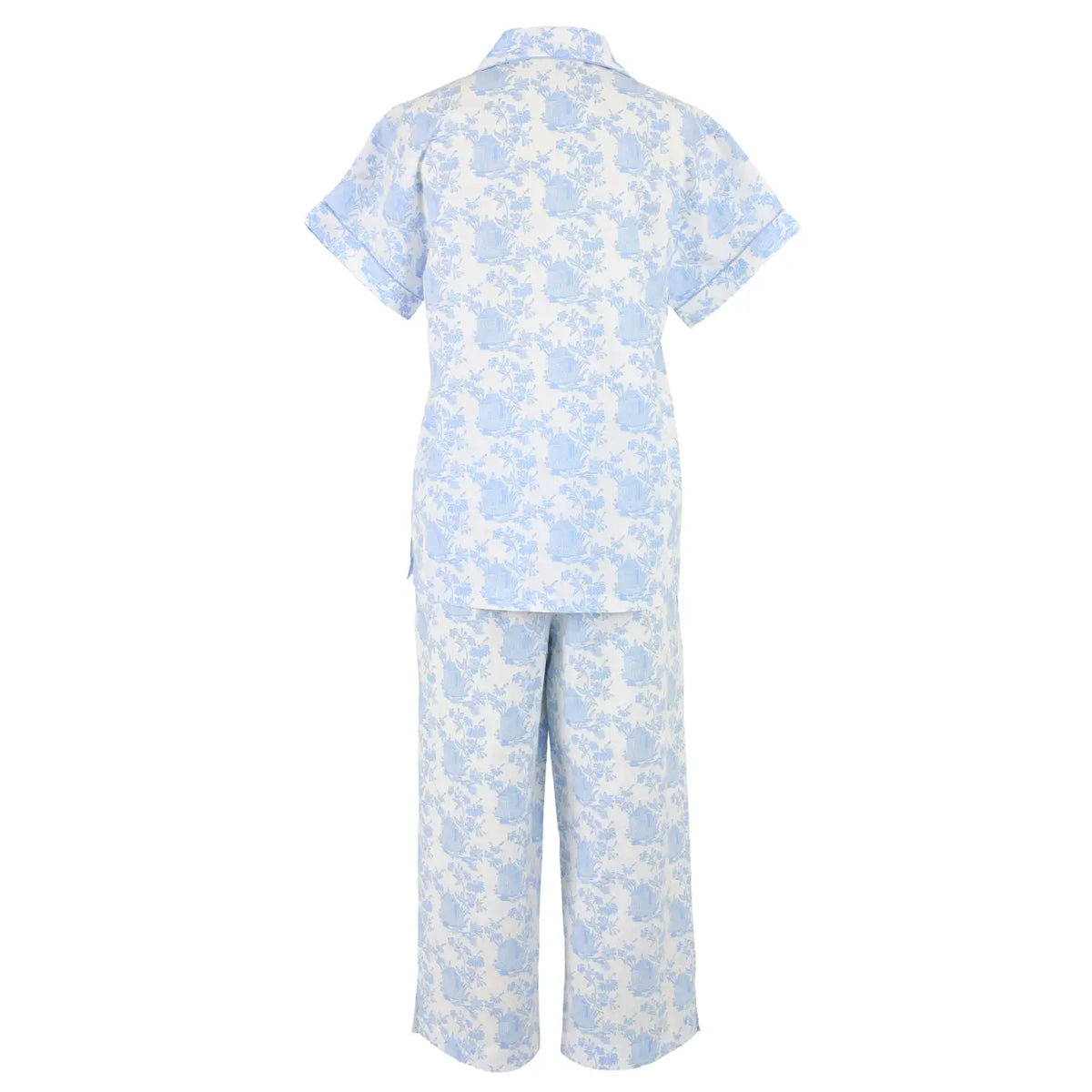 Pagoda Blue Short Sleeve Capri Pajamas