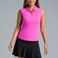 Solid Sleeveless Polo