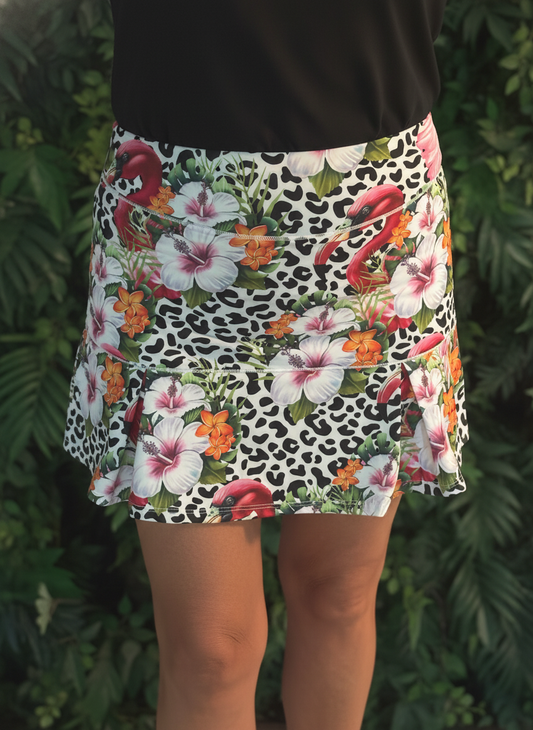 Trunkers - Flamingo Rhapsody Skort: Medium