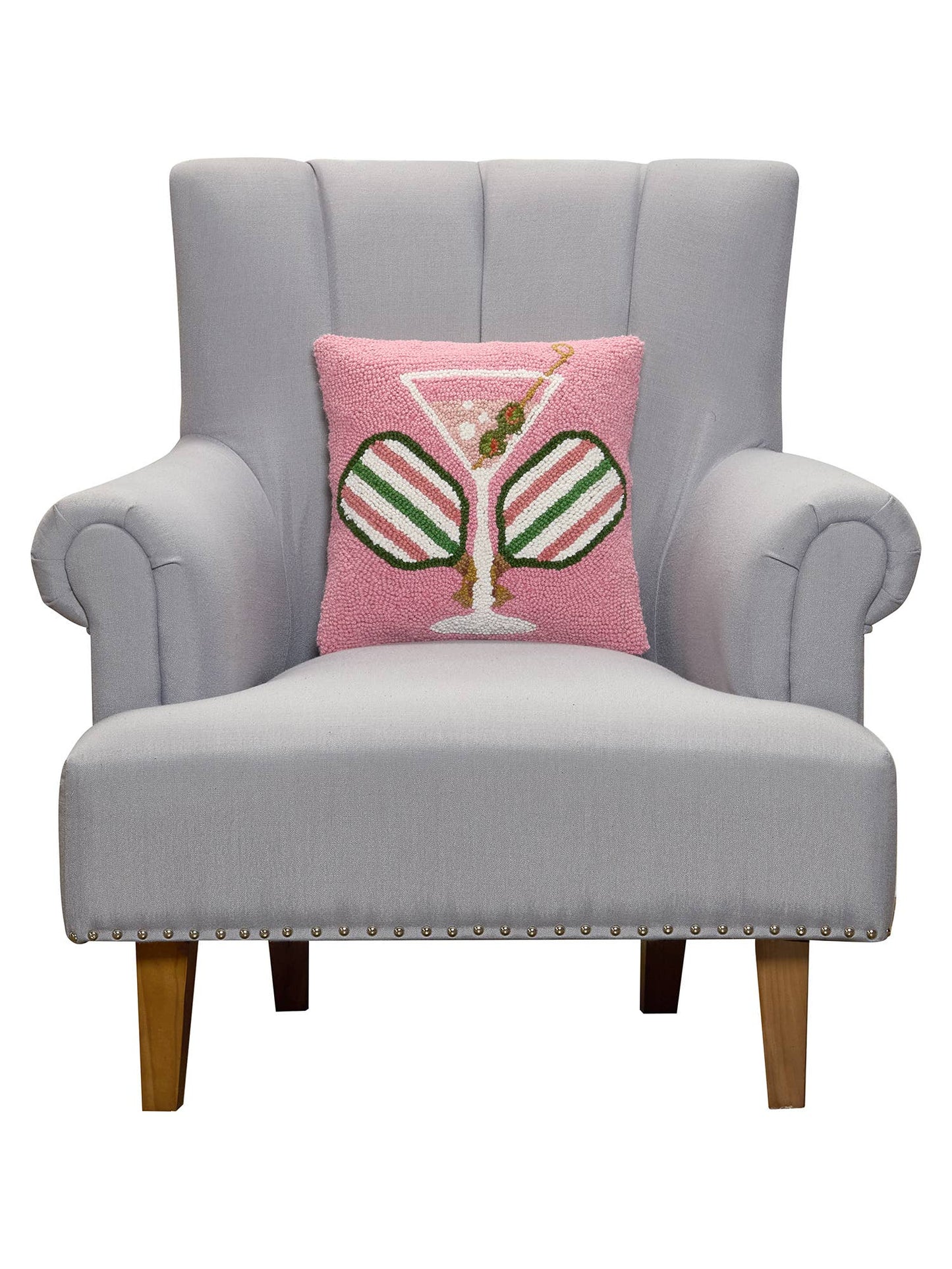 Peking Handicraft - Crossed Paddles Martini Hook Pillow