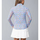 Romina Print Long Sleeve Mock Neck Top