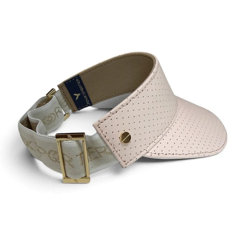 Fenix Sportier The Leather Visor - Peony Leather & Gold