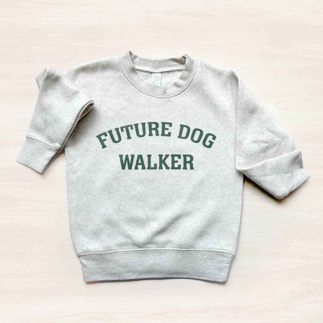 Poppy & Lou - Future Dog Walker Toddler Sweatshirt: Natural Heather / 7