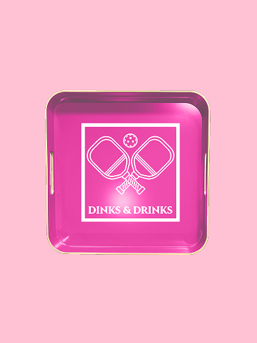 Pickleball Prep - Dinks and Drinks Entertainment Tray - Pink