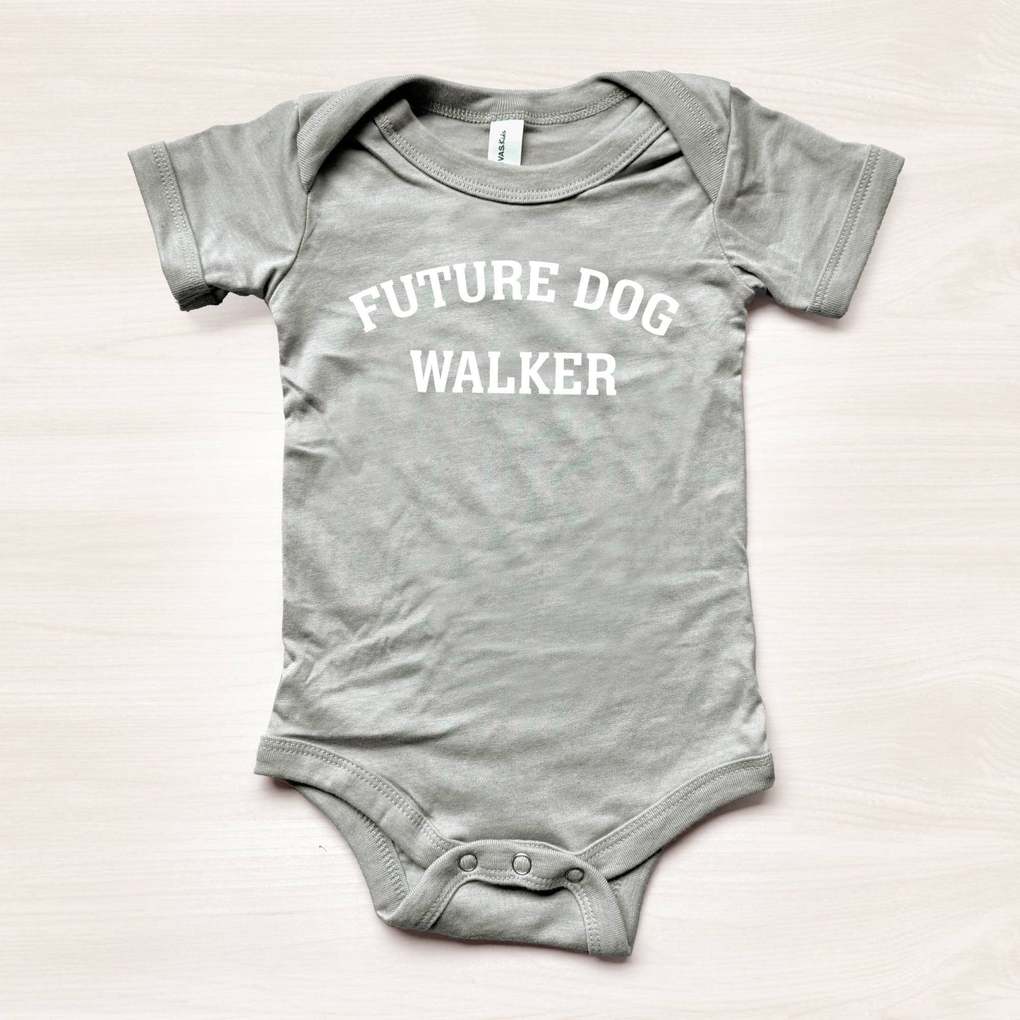 Poppy & Lou - Future Dog Walker Baby Bodysuit: Heather Mauve / 3-6M