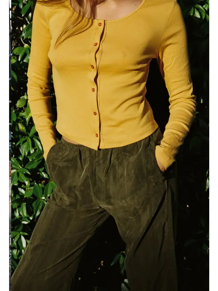 Organic Rib Cardigan