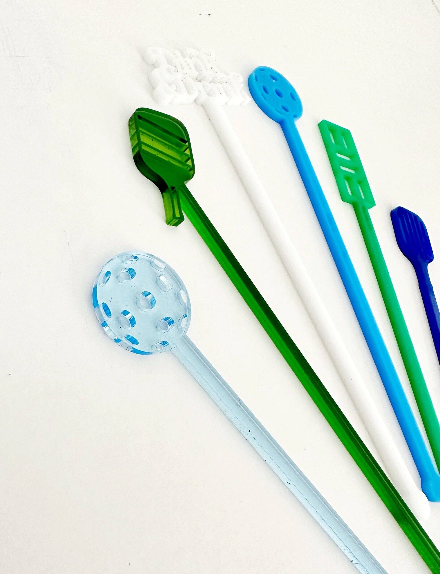 Lucky Lemon Paper Co. - Pickleball Stir Stick Set - Blue