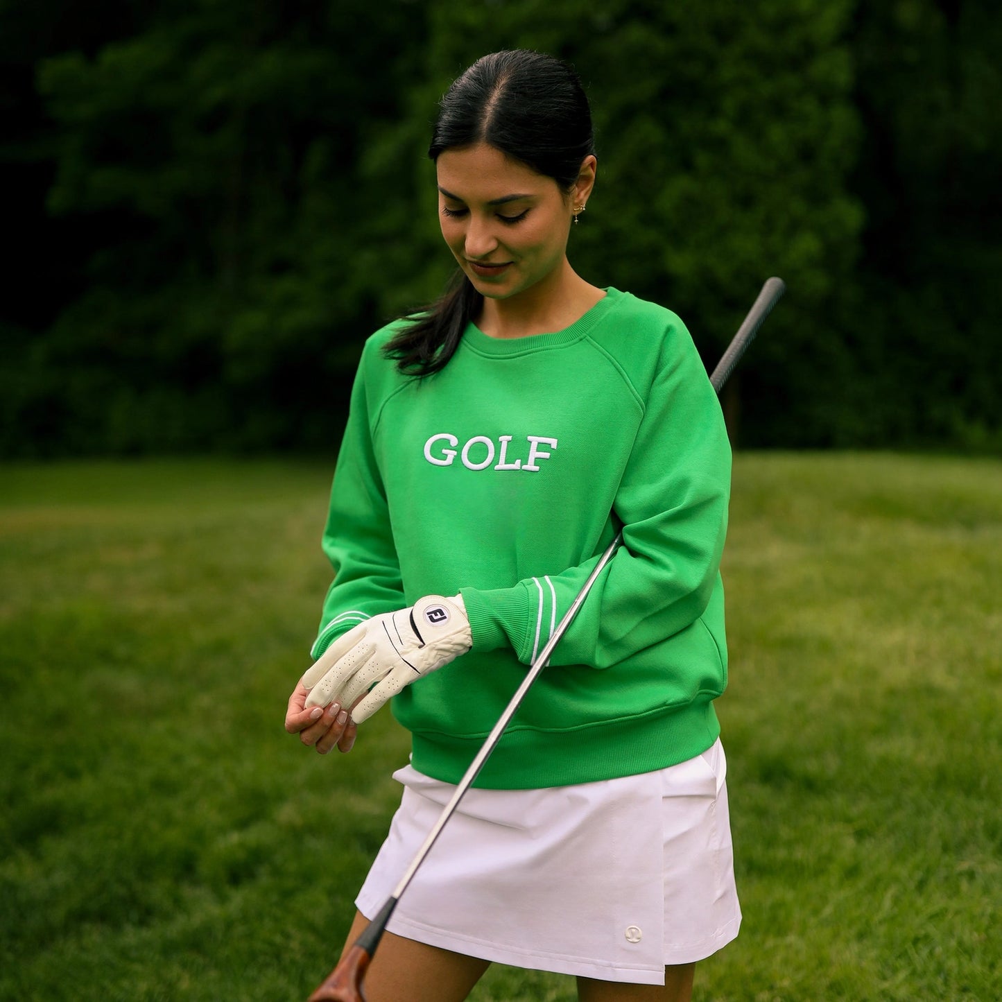 Green White Golf Play All Sweatshirt