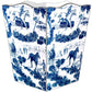 Marye-Kelley - Blue Equestrian Wastepaper Basket: Flat Top