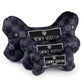 Haute Diggity Dog - Black Checker Chewy Vuiton Bone Squeaker Dog Toy