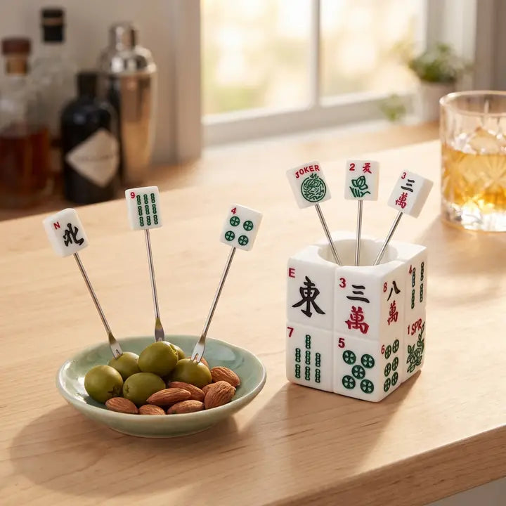 7-Piece Majong Cocktail Pick Set
