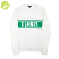Ame & Lulu - Club Sport Sweater: White Green Tennis