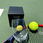 Jeweled Stemless Wine Glass- Tennis Ball