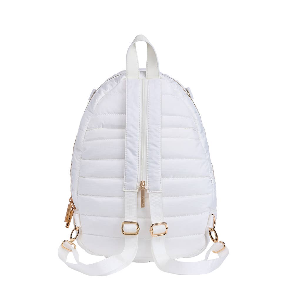 WanderFull - Pickleball HydroSling Bag with Removable Racquet Cover- White Ripstop with Stripe