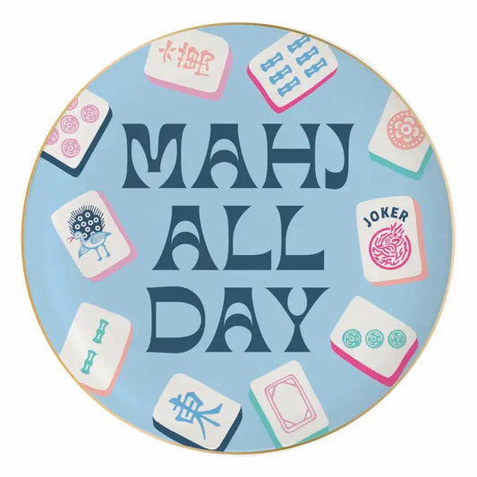 Ceramic Trinket Tray - Mahj All Day