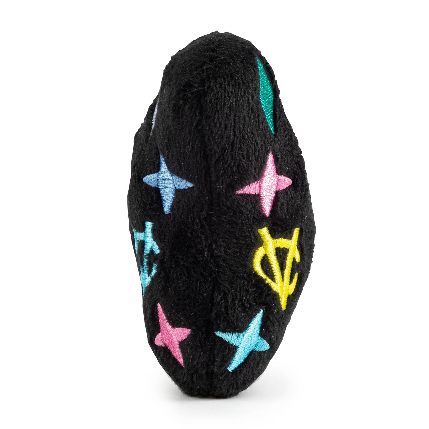 Haute Diggity Dog - Black Monogram Chewy Vuiton Bone Squeaker Dog Toy: Large