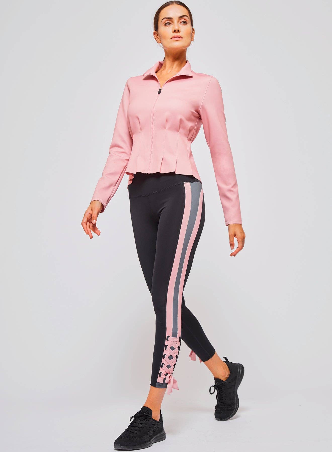 Urban Savage - Pleated Jacket: Dusty Rose / M