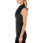 Jersey Ruffneck Sleeveless Dress - Solid