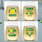 TENNIS SAYINGS Unbreakable TRITAN Plastic Wine Glasses: 4pk