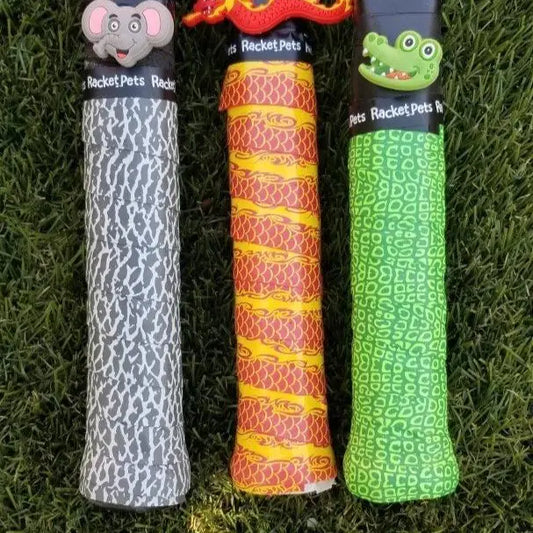 Tennis Overgrip Tape and Matching Shock Absorbing Dampener For Tennis Racket