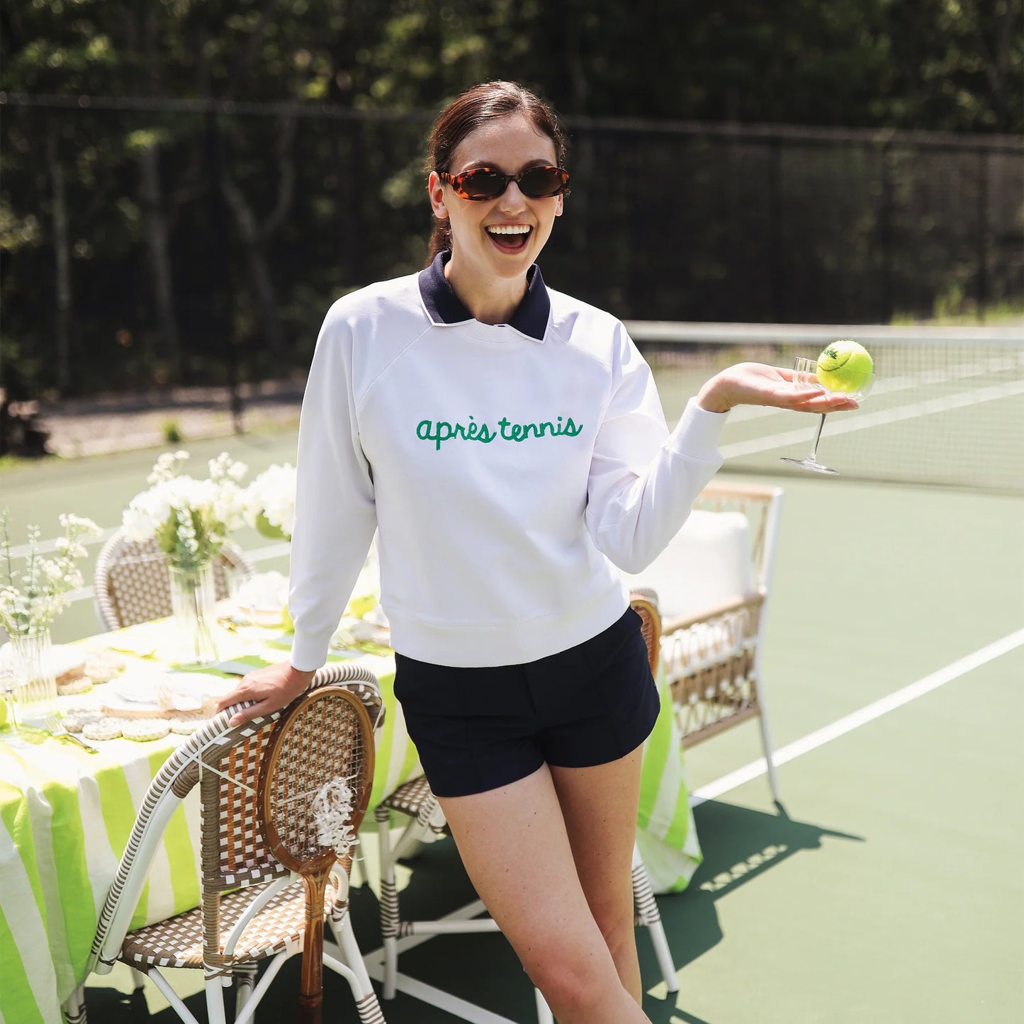 Women's Love All Sweatshirt - Apres Tennis White