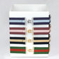 Striped Belt - Navy and Light Blue with Gold Buckle