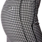 BLACK/WHITE CHECKERED STRETCH ANKLE PANT
