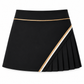 Arden Pleated Skort (Black / Ivory / Gold)