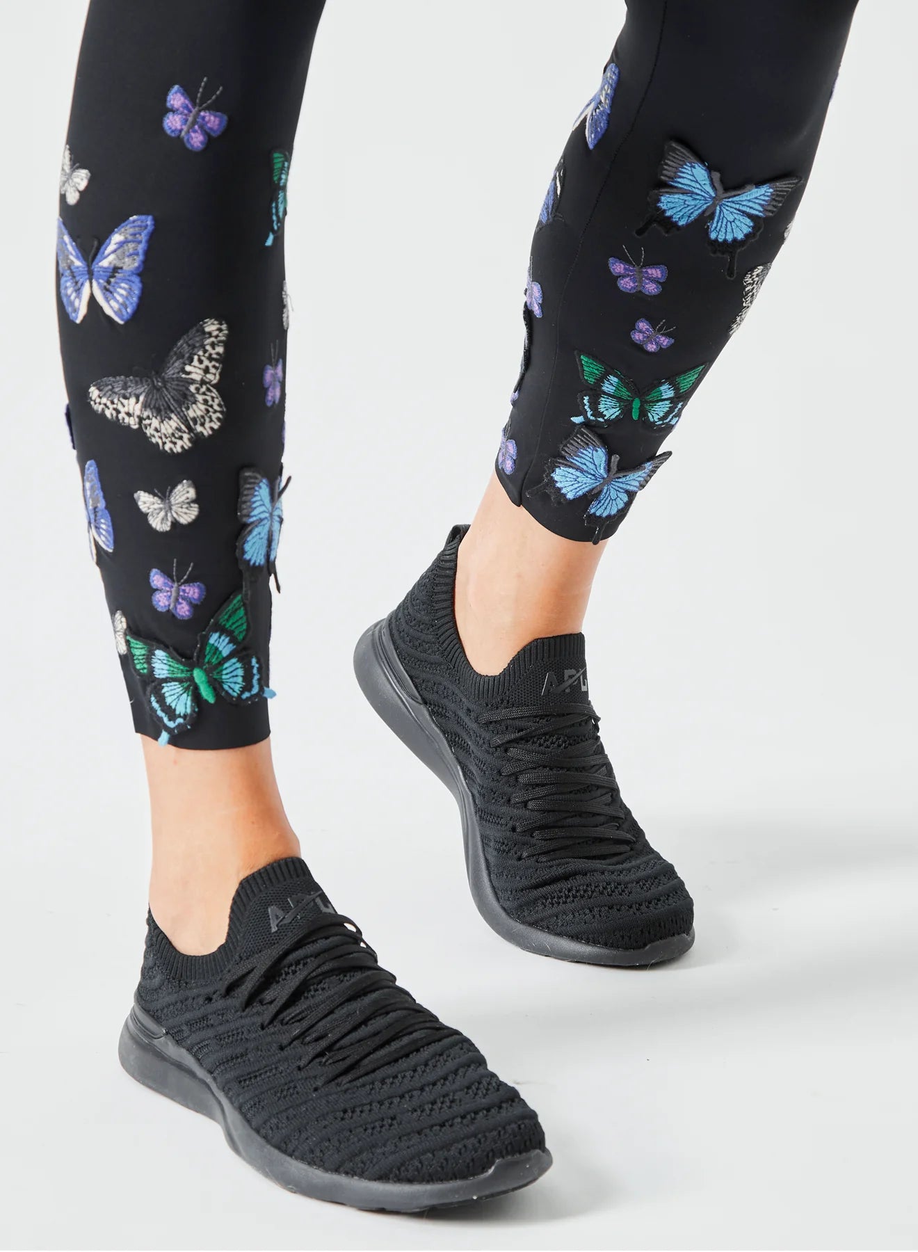 Bouquet Legging By Urban Savage - Blue Butterfly